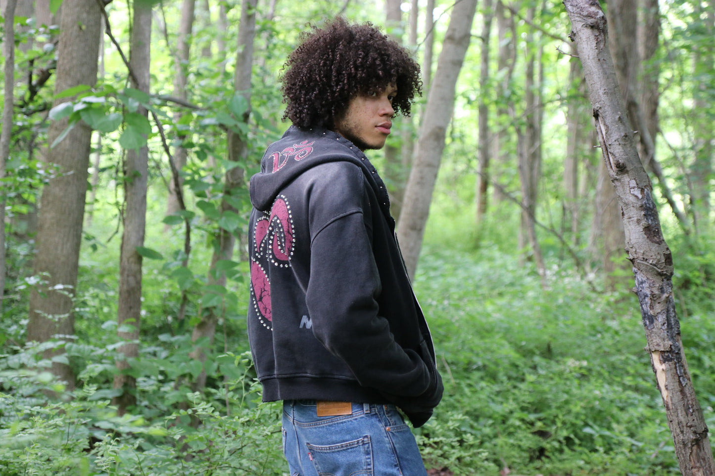 SPIRITUAL ACID WASH ZIP UP